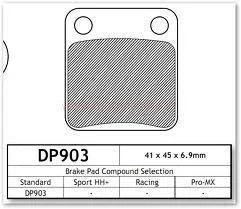 BRAKE PADS SINTERED DP BRAKES, DP903 Premium Sintered HD, 39-054/2