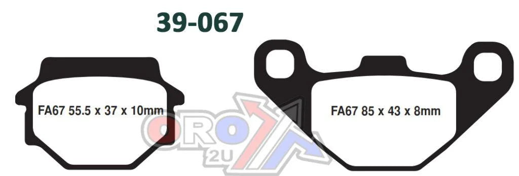 BRAKE PADS SINTERED NITRO, MOTO-MASTER 091121, 39-067