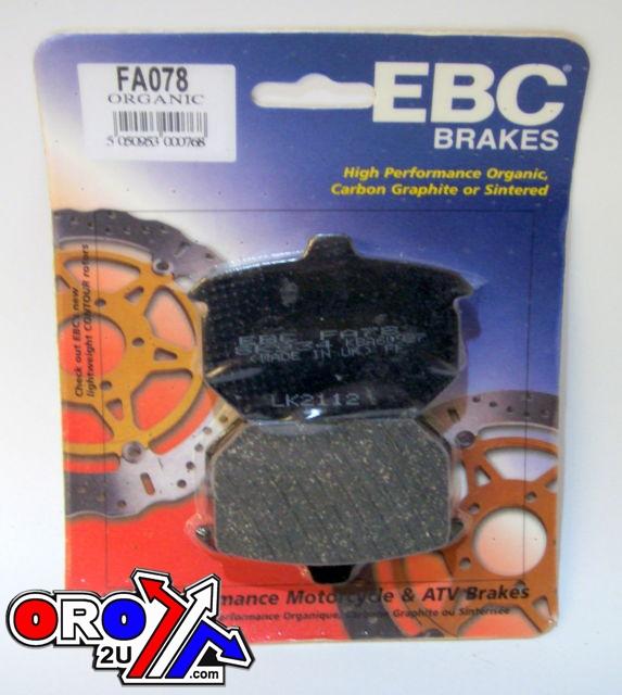 BRAKE PADS STD SEMI-METAL HARLEY DAVIDSON EBC FA078