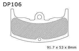 BRAKE PADS SINTERED DP BRAKES, DP106 Premium 41-106.H.DP, 39-080