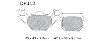 BRAKE PADS SINTERED DP BRAKES DP312, FULL METAL 41-312.H.DP