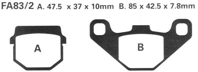 BRAKE PADS STD EBC FA083