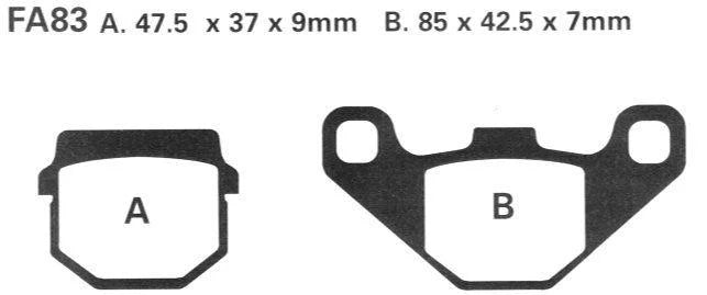 BRAKE PADS STD MOTO-MASTER, SEMI-METALLIC STD 090111
