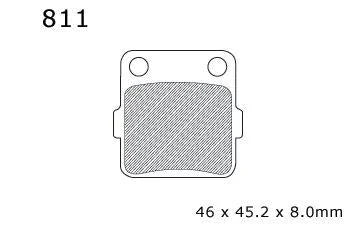 BRAKE PADS SINTERED DP BRAKES, DP811 BRAKES Premium Sintered