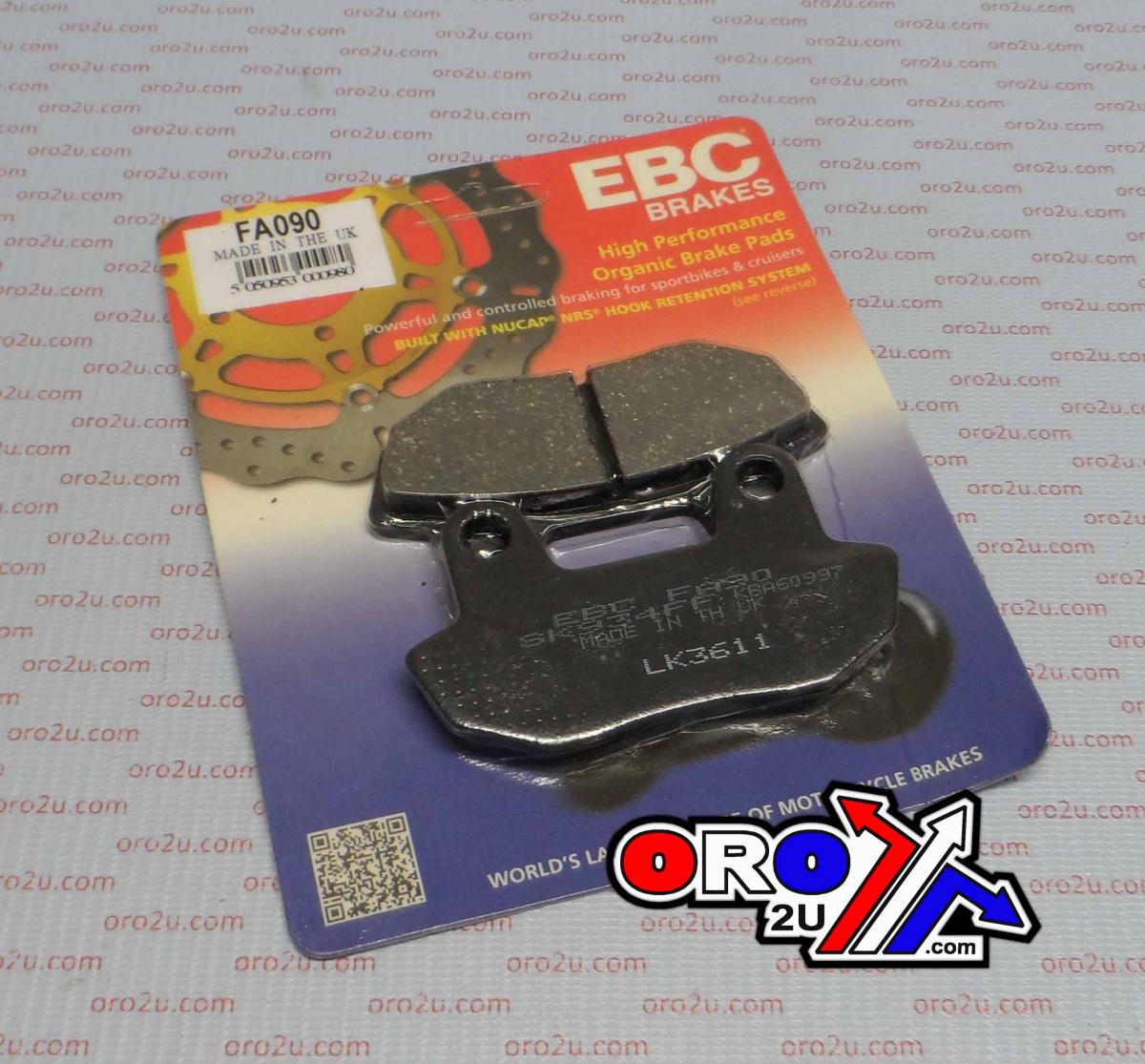 BRAKE PADS STD SEMI-METALLIC EBC FA090