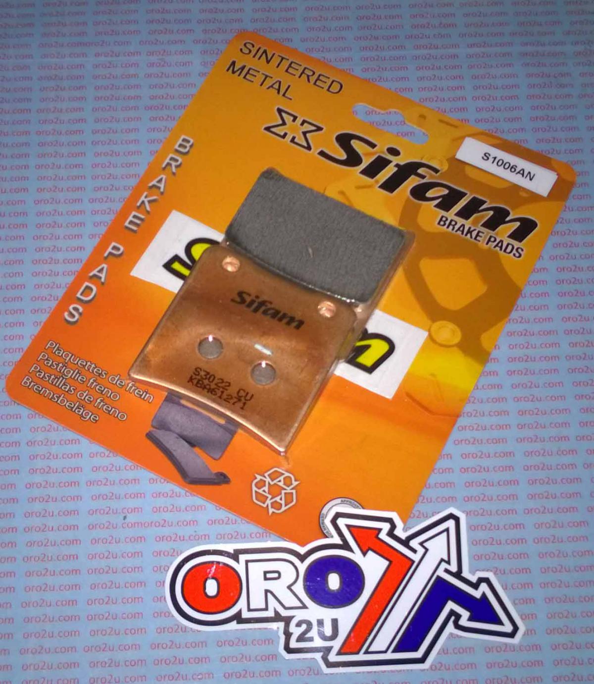 BRAKE PADS DISC SINTERED METAL, SIFAM S1006AN