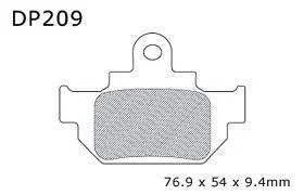 BRAKE PADS SINTERED DP BRAKES, DP209 Premium 41-209.H.DP, 39-106/2