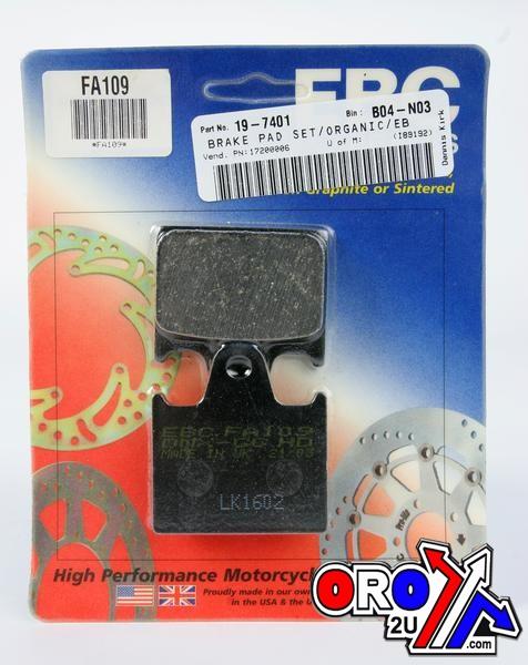 BRAKE PADS HONDA 2017-2018 PVT1000 1984-1986 VF1000 EBC FA109