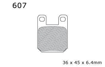 BRAKE PADS SINTERED DP BRAKES, DP607 Premium 41-607.H.DP