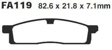 BRAKE PADS STD MOTO-MASTER, SEMI-METALLIC STD 091211