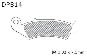 BRAKE PADS SINTERED DP BRAKES, DP814 Premium 41-814.H.DP, 39-125