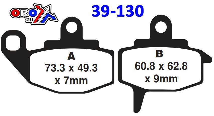 BRAKE PADS SINTERED DP BRAKES, DP313 FULL METAL 41-313.H.DP, 39-130