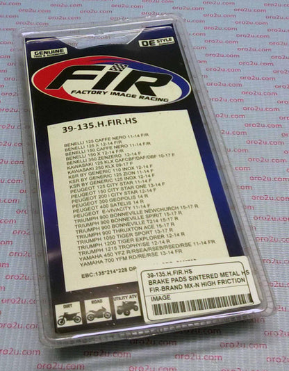 BRAKE PADS SINTERED METAL HS, MX-N HIGH FRICTION, BP020T05B, DB2200-N