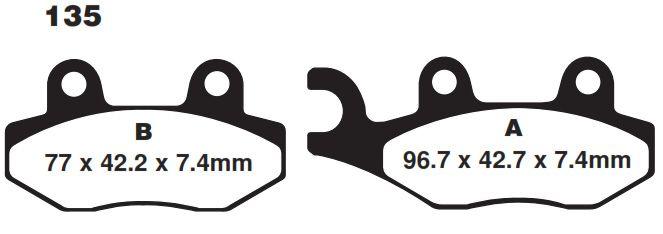 BRAKE PADS SINTERED NITRO, MOTO-MASTER 091921, 39-135