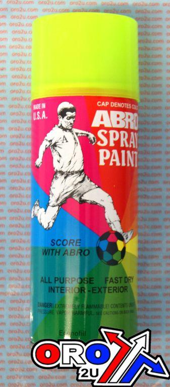 SPRAY PAINT FLUORESCENT YELLOW, ABRO 101