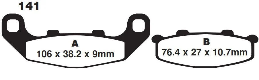 BRAKE PADS DISC VD430, FA141 PAD230131