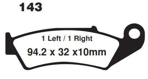 BRAKE PADS DISC EBC FA143