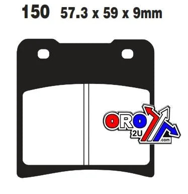 BRAKE PADS STD KEVLAR ORGANIC SEMI-METAL BLACK EBC FA150