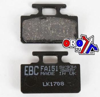 BRAKE PADS STD KEVLAR ORGANIC SEMI-METAL BLACK EBC FA151