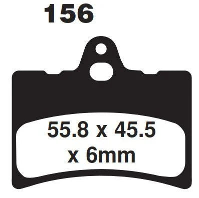 BRAKE PADS STD KEVLAR ORGANIC SEMI-METAL BLACK EBC FA156