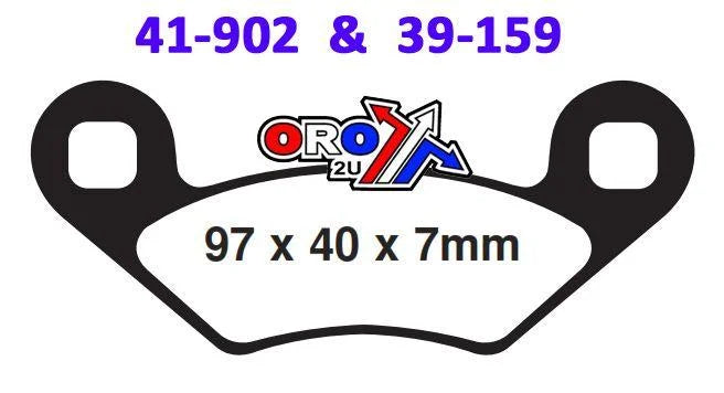 BRAKE PADS SINTERED DP BRAKES, DP902 Premium 41-902.H.DP, 39-159