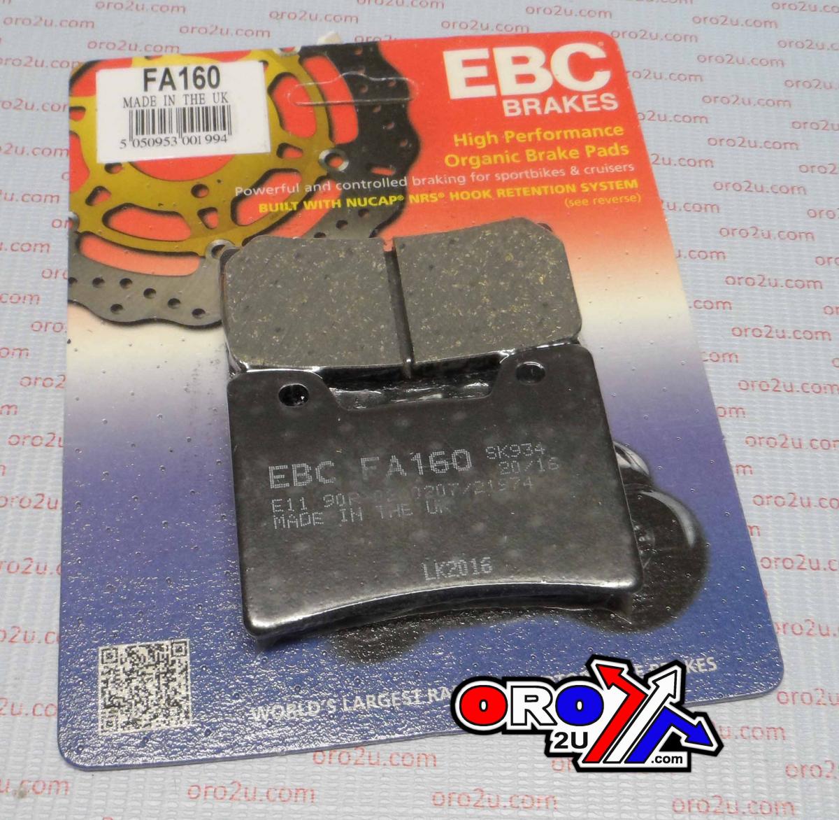 BRAKE PADS SEMI-METALLIC EBC FA160