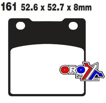 BRAKE PADS STD KEVLAR ORGANIC SEMI-METAL BLACK EBC FA161