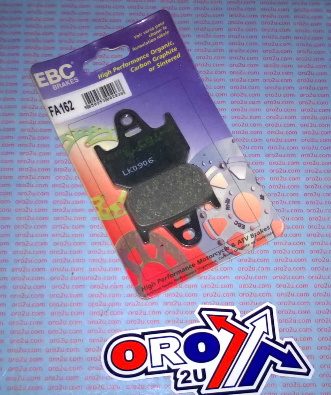 BRAKE PADS STD KEVLAR ORGANIC SEMI-METAL BLACK EBC FA162