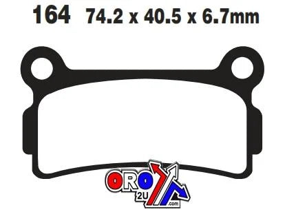 BRAKE PADS STD KEVLAR ORGANIC SEMI-METAL BLACK EBC FA164