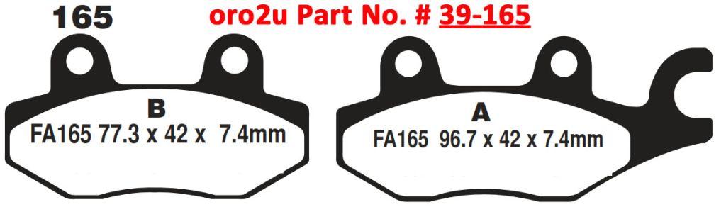 BRAKE PADS STD KVF 650/750, MOTO-MASTER 092611 STD