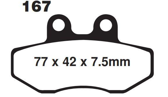 BRAKE PADS ORGANIC EBC FA167