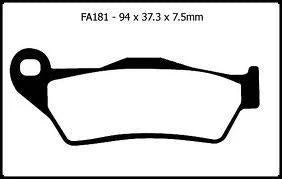 BRAKE PADS STD CARBON BASED EBC FA181HH