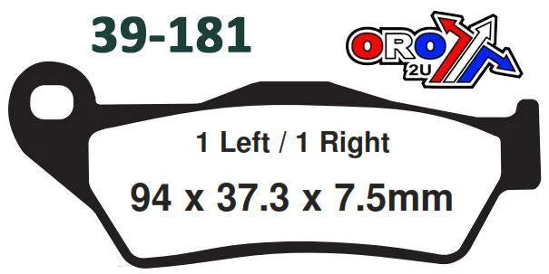 BRAKE PADS STD KTM GAS-GAS, MOTO-MASTER 093011