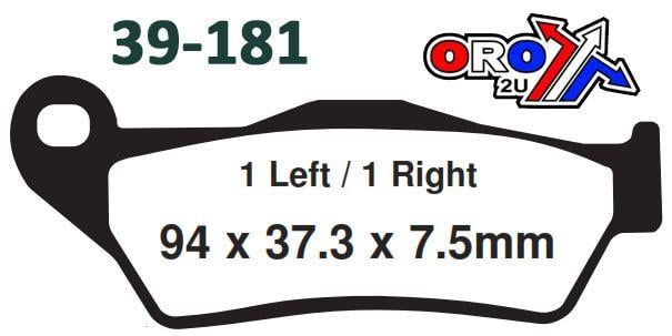 BRAKE PADS STD VESRAH VD947