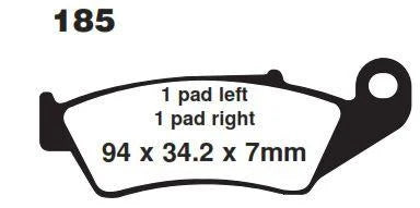 BRAKE PADS STD HON KAW YAM, MOTO-MASTER 093411