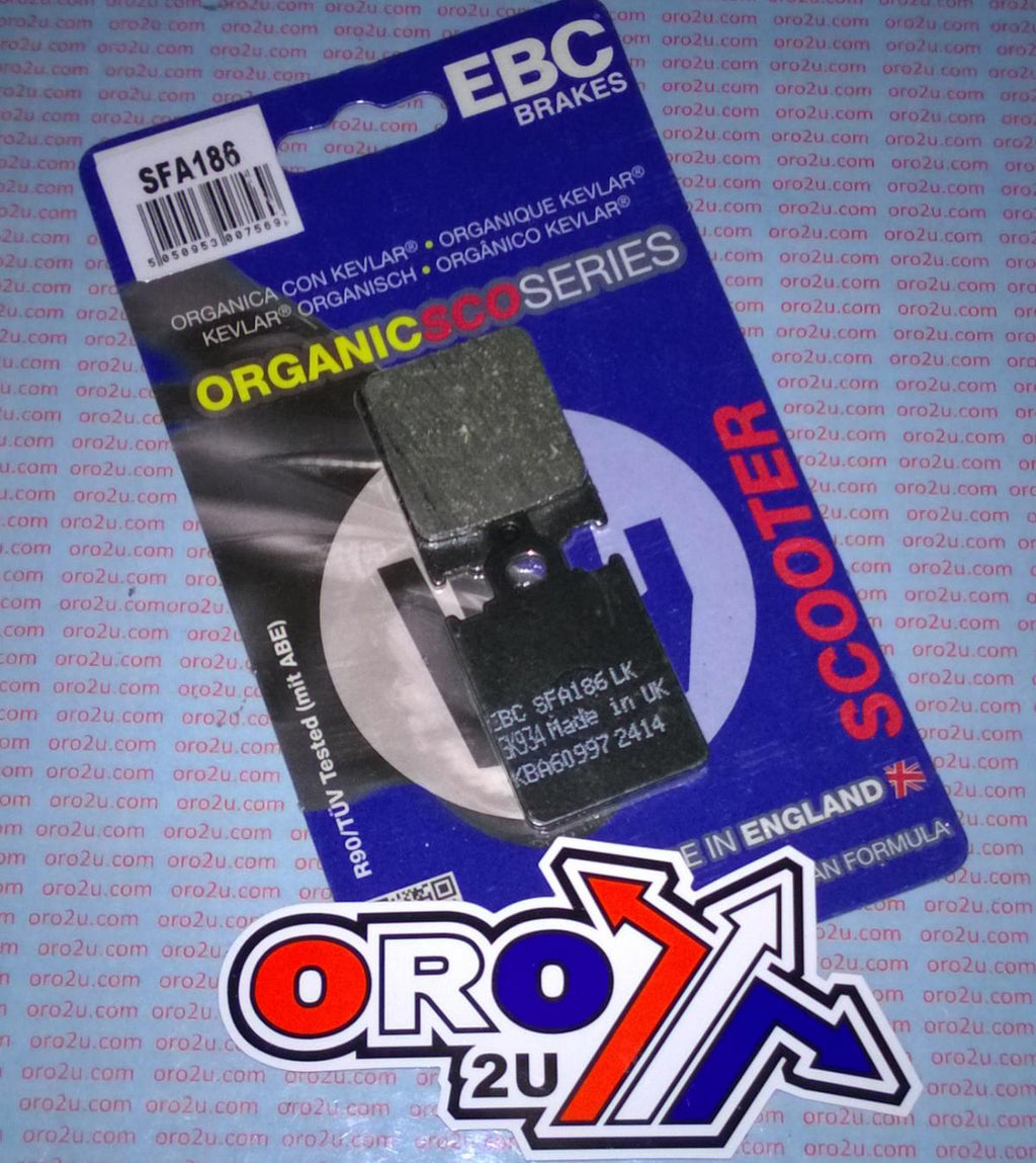BRAKE PADS STD SCOOTER ORGANIC EBC SFA186