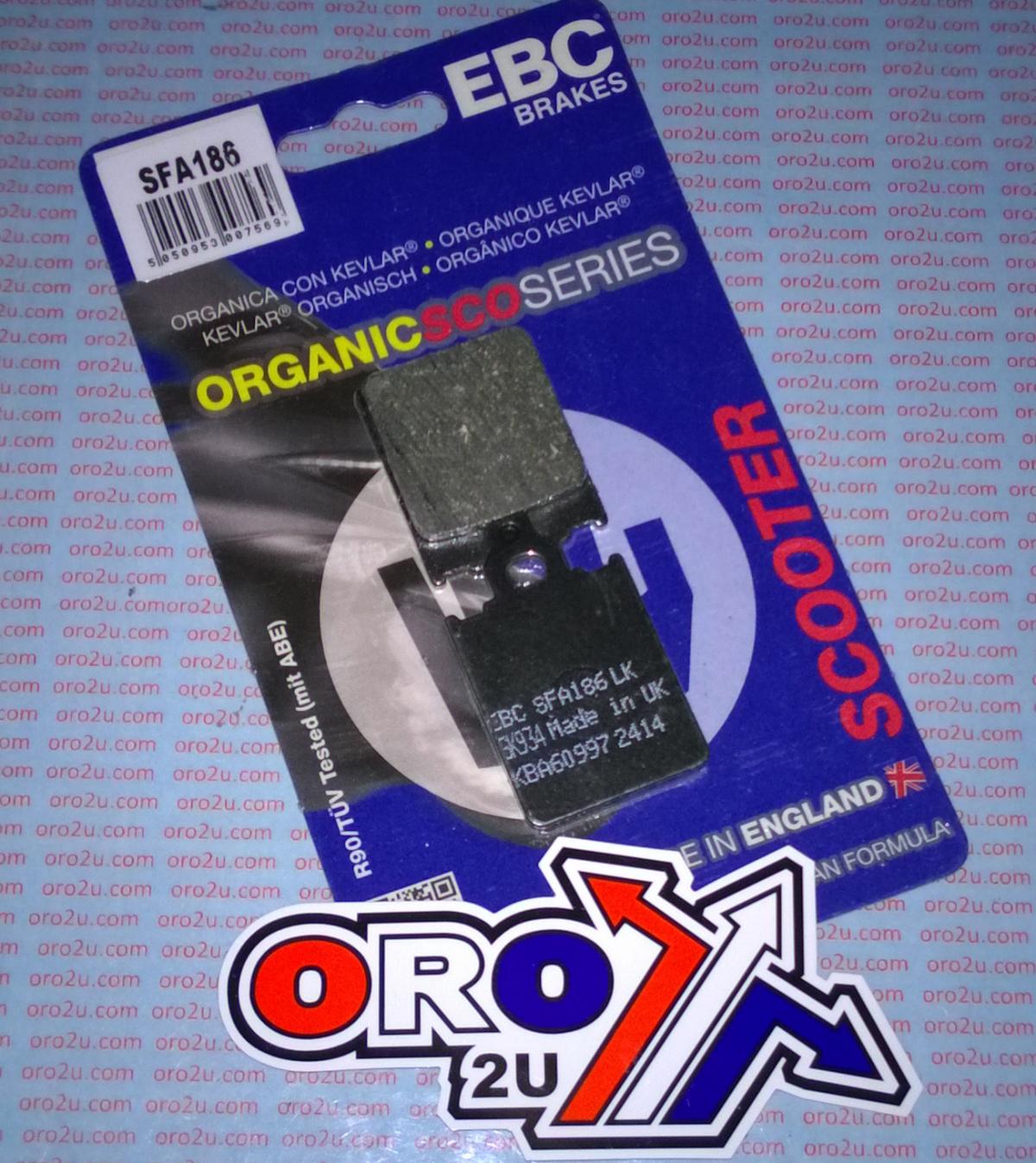 BRAKE PADS STD SCOOTER ORGANIC EBC SFA186
