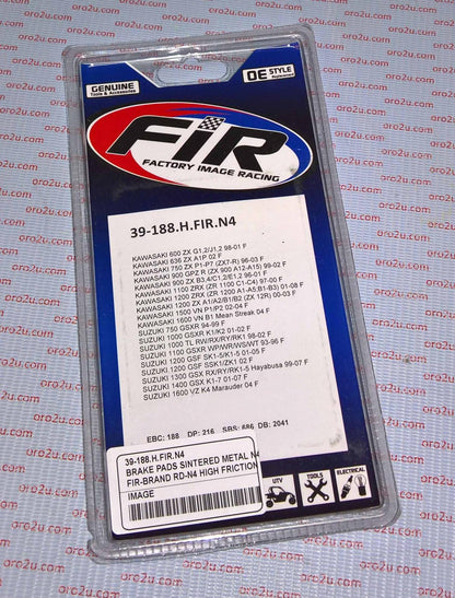 BRAKE PADS SINTERED METAL N4, RD-N4 HIGH FRICTION, DB2041 RD-N4, BP107X00F