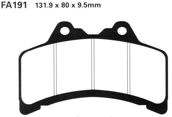 BRAKE PADS 1993-1999 YAMAHA GTS 1000 EBC FA191 4BH-W0045-01-00