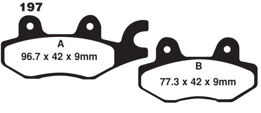 BRAKE PADS DISC EBC FA197