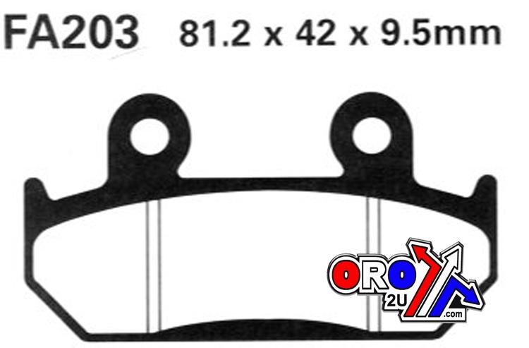 BRAKE PADS STD KEVLAR ORGANIC HARLEY DAVIDSON EBC FA203