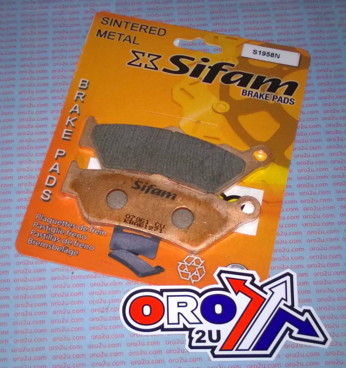 BRAKE PADS SINTERED METAL, SIFAM S1958N (FA209)