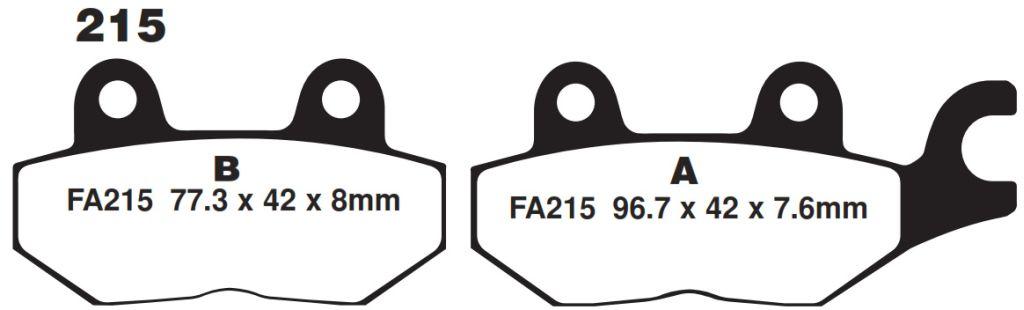 BRAKE PADS TRIUMPH HINCKLEY EBC FA215