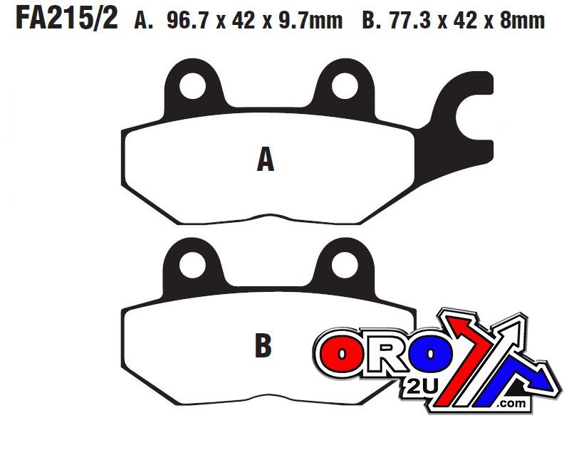 BRAKE PADS TRIUMPH HINCKLEY EBC FA215/2HH