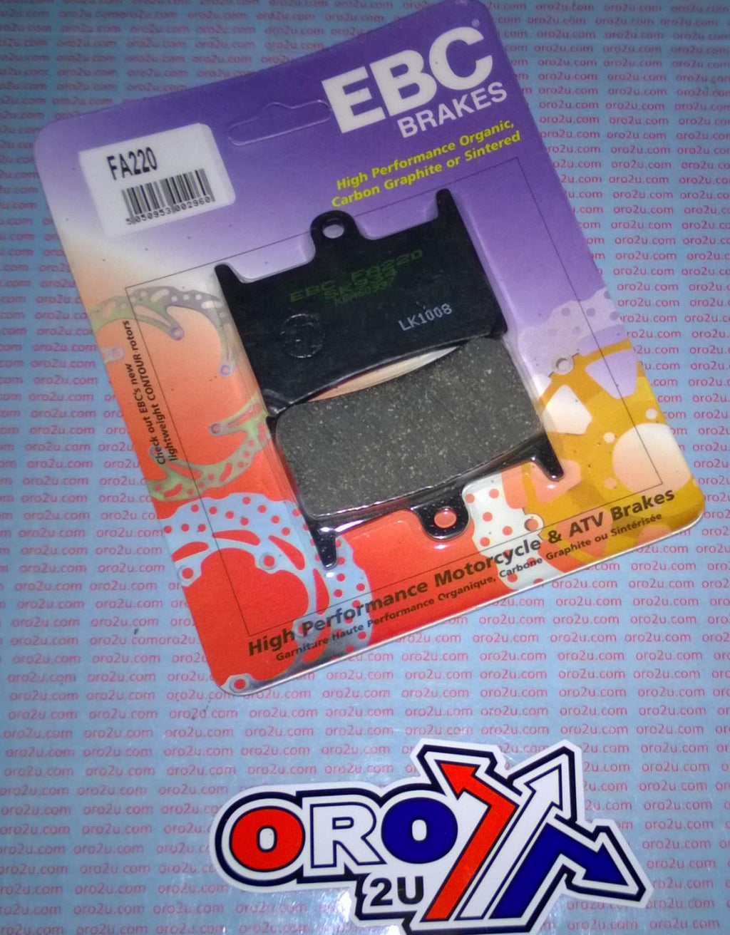 BRAKE PADS STD KEVLAR BLACK ORGANIC EBC FA220
