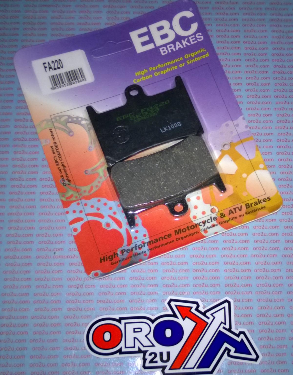 BRAKE PADS STD KEVLAR BLACK ORGANIC EBC FA220