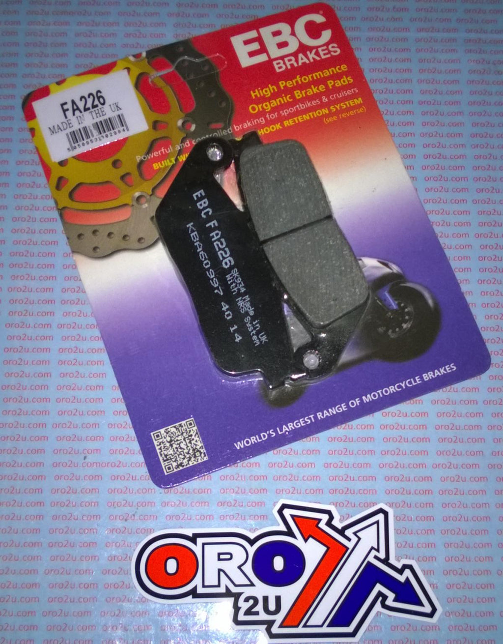 BRAKE PADS STD KEVLAR ORGANIC EBC FA226
