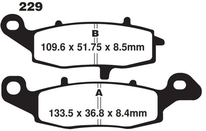 BRAKE PADS SINTERED METAL N4, RD-N4 DB2730