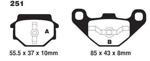 BRAKE PADS DISC HUSKYBUELL, MOTO-MASTER 093311 HUSQVARNA