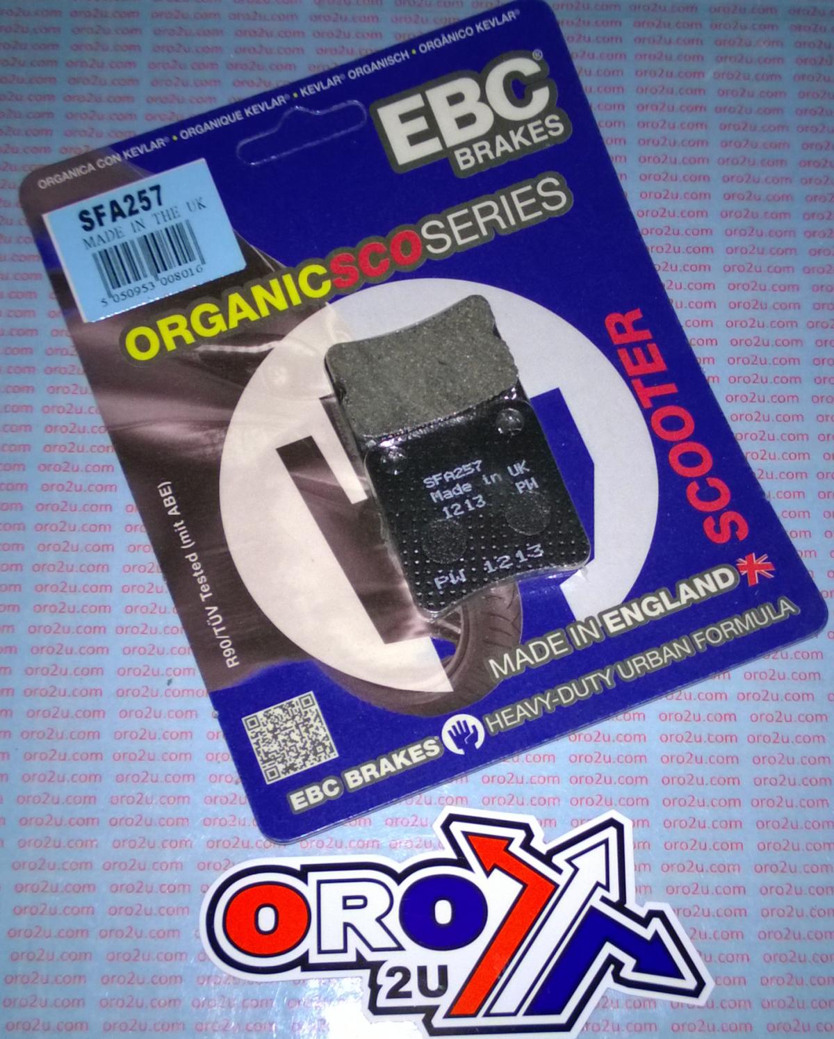 BRAKE PADS STD SCOOTER ORGANIC EBC SFA257